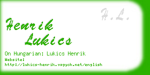 henrik lukics business card